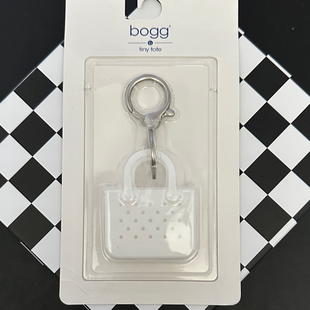 BOGG BAG White Tiny Tote Keychain